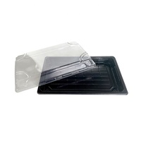 JY-1109 Kunststoff Einweg behälter Einweg Sushi Tablett Kunststoff Lebensmittel verpackung Box Kunststoff Sushi PS Wüste Box
