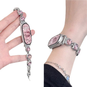 Bracelet pour montre connectée Xiaomi 14mm 18mm 20mm, bracelet en alliage de zinc avec boucle argentée - Product Image 4