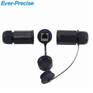 M25 shield outdoor cat6 <span class=keywords><strong>rj45</strong></span> ethernet connecteur étanche ip67 <span class=keywords><strong>long</strong></span> avec deux capuchons anti-poussière adaptés au câble lan surmoulé - Product Image 3