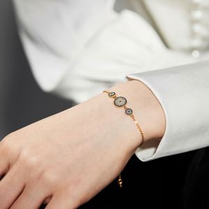 Dylam Evil Blue Sapphire Eye <b>Bracelet</b> for Women 18K Gold Plated Dainty <b>Adjustable</b> Chain Cute Eye <b>Bracelet</b> Silver Jewelry for Her - Product Image 6
