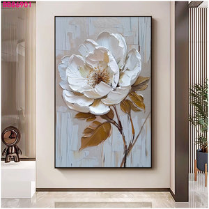 <span class=keywords><strong>Stampa</strong></span> su Tela 3D con Texture Floreale, Opera d'Arte Astratta, Dipinti da Parete per Decorazione Casa, Ufficio, Hotel - Product Image 3