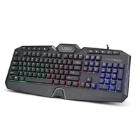Keyboard Gaming Multimedia USB Berkabel Ukuran Penuh dengan Lampu Latar LED 104/105 Tombol Kabel 1.5M - Ergonomis untuk Laptop/Desktop KBL-201