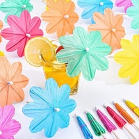 Nicro Großhandelspreis Cocktail-Getränk Saft Cupcake-Dekoration Bunte Papier-Sonnenschirme Zahnstocher Mini-Parasols Kuchendekoration
