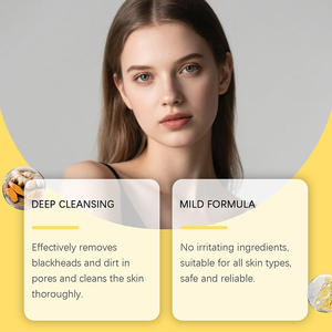 פרטי תווית ניקוי אקנה עור בהיר ויטמין c כורכום פנים עם מברשת - Product Image 5