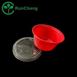 3.25 Oz Factory Price PP Red Sauce Cup Salad Dressing Cups Disposable Food Container With Lid Cup And Sauce 2500pcs/carton
