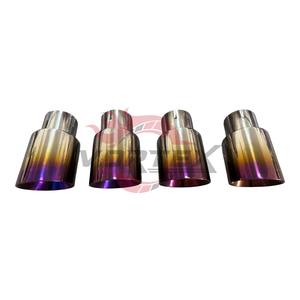 Sistema de Escape Catback Vortex Purple Titanium para BMW X5M F95 X6M F96 S63 4.4T V8 con Sistema Valvetronic y Puntas Cuádruples en Color Morado Quemado - Product Image 6