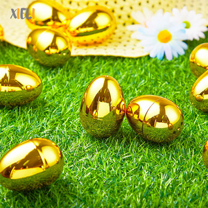 Trứng Phục Sinh Bằng Kim Loại Màu Vàng Kim Sáng Bóng XIELI Trứng Vàng Nhựa Theo Chủ Đề Phục Sinh - Product Image 2