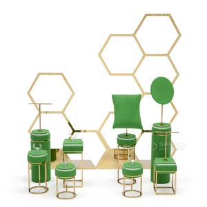 เครื่องประดับหรูหราแสดงเครื่องประดับนาฬิกาสร้อยข้อมือจัดเก็บเครื่องประดับชั้นโลหะ backboard วัสดุไมโครไฟเบอร์ - Product Image 3