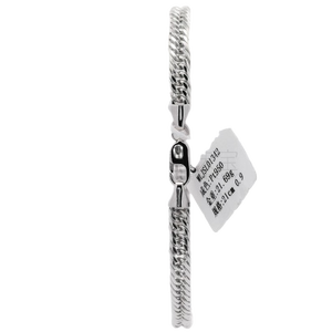 Cordón de Muñeca Robusto de Platino Pt950 Blanco con Triple Cierre y Eslabones Desplazados para Unisex, Joyería de Muñeca de Platino Resistente para Exteriores - Product Image 1