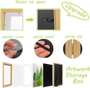 Cadres pour œuvres d'art d'enfants à ouverture frontale, cadres pour œuvres d'art d'enfants interchangeables, cadre <span class=keywords><strong>de</strong></span> rangement pour enfants pour mur, pour dessins, artisanat - Product Image 4