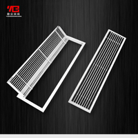 Diffuseur d'air linéaire encastré personnalisable pour cloison sèche, diffuseur d'air carré de haute qualité, grille de sortie d'air