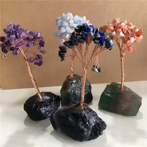 Wholesale Natural Reiki Spiritual Quartz Healing Crystal Gemstone Money Trees Rough Base Tree Crystal Crafts Gift For Fengshui