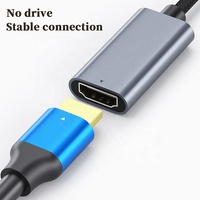 Adaptador Convertidor de USB 3.1 Tipo C Macho a HDMI Hembra para Macbook Pro 4K 60Hz, con Cubierta de PVC, Coaxial, de Teléfono a TV