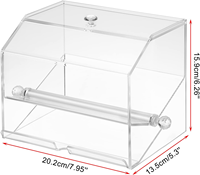 Porte-crayons en plastique avec couvercle, distributeur de crayons en acrylique transparent, rangement pour crayons en vrac