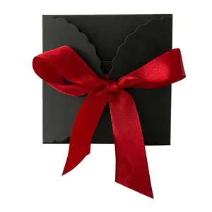 Черные Картонные серебристые золотые свадебные украшения для вечеринки, коробки для конфет, подарочные коробки, коробки для тортов, пакет для конфет с лентами в подарок