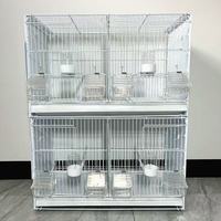 Cage à oiseaux rectangulaire pliable en métal pour l'élevage de perroquets, boîte pour animaux de compagnie, vente en gros 2026