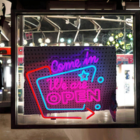 Écran LED transparent personnalisé, enseigne au néon, lumière nocturne, logo décoratif pour salle de jeux, décoration de magasin, corps en silicone, néon LED