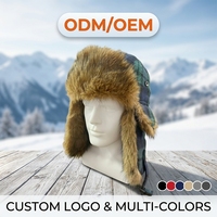 Chapeau Trappeur Portable et Pliable à Carreaux, Chaud pour l'Hiver, Noir, Style Aviateur Doux en Fausse Fourrure, Prêt à Voyager