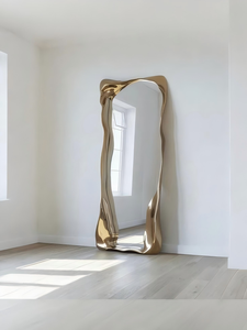 Tùy chỉnh kim loại vàng rõ ràng cao cấp thép không gỉ đóng khung lý tưởng tường phòng tắm gương - Product Image 5