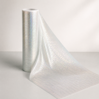 Rouleau de film holographique laser transparent, film nacré irisé pour la décoration de cartes de vœux, l'emballage, les fenêtres et les enveloppes