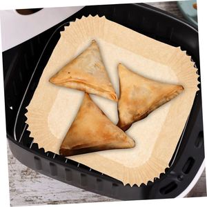 Air Fryer Disposable Paper Liners 100PCS Non-stick Oil-proof <b>Baking</b> Paper 16x4.5cm/20x4.5cm Dishwasher Safe Food Contact Safe - Product Image 3