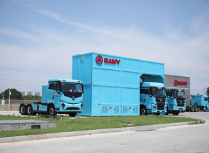 รถบรรทุกแทรกเตอร์ดีเซล Sany 8x4 รับน้ำหนักได้มากกว่า 50 ตัน เกียร์อัตโนมัติ 450 แรงม้า ยูโร 5 พวงมาลัยซ้าย ใหม่ สำหรับงานขนส่งในเหมือง - Product Image 3
