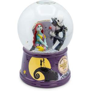 Globe à neige lumineux Jack et Sally de The Nightmare Before Christmas, précieux souvenir avec un spectacle de paillettes tourbillonnantes, cadeaux - Product Image 4