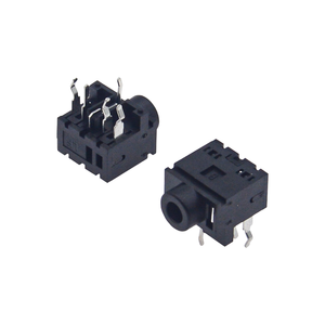 PJ-317 Conector Hembra Multifunción de 3.5mm para Audio y Alimentación, Montaje Vertical de 5 Pines en Ángulo Recto a Través del Orificio - Product Image 1