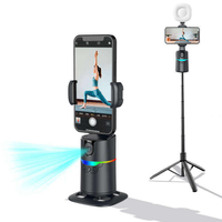 Trépied pour téléphone portable Q14 avec rotation à 360 degrés, reconnaissance gestuelle IA, stabilisateur de cardan pour batterie 1500 mAh V4.2
