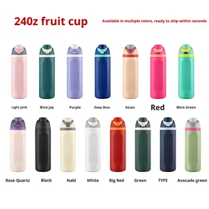 Vaso de acero inoxidable para beber doble de gran capacidad, 24oz, portátil, aislado, moderno, deportes al vacío, agua, taza de fruta, venta al por mayor - Product Image 2