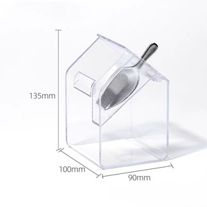 Contenitore per Caramelle in Acrilico di Grado Alimentare, Impilabile, con Paletta e Coperchio, per Bar del Caffè, Alimenti per Animali, Negozio di Caramelle - Product Image 1