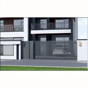 Juegos de herrajes para puerta eléctrica deslizante en voladizo de aluminio con motor de apertura de puerta corredera automática puerta corredera Manual