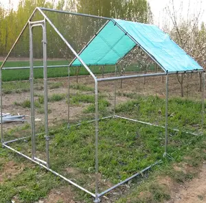 Metal portable chicken coop with door use for backyard farm 6m x 3m x 2m