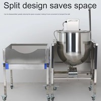 Machine à Popcorn Automatique 220V, Fabricant de Popcorn Sphérique Industriel en Acier Inoxydable 304 pour Boulangerie et Usine de Snacks