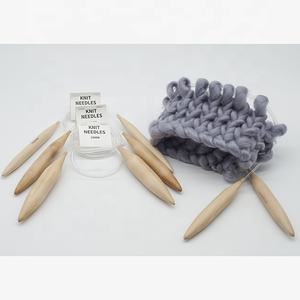 Aiguilles à tricoter circulaires en bois Jumbo <span class=keywords><strong>15mm</strong></span> pour outil de tricotage à la main - Product Image 2