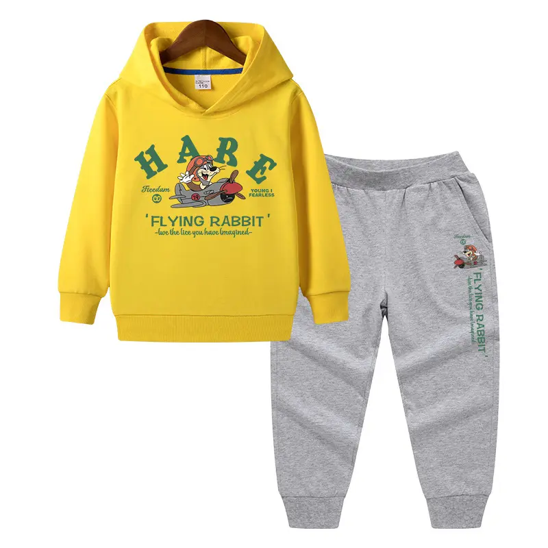Abbigliamento per bambini new boy student pantaloni a maniche lunghe in cotone sport set di due pezzi felpa per bambini abito autunno abiti