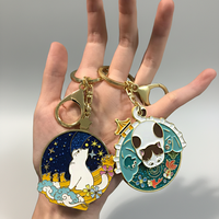 Gantungan Kunci Enamel Logam Souvenir Kanada AS Jerman, Motif Bunga, Gadis Ajaib Lucu, Anime Anak-anak, Grosir, Laris Manis