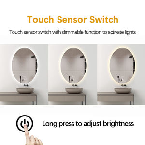 Espejo de Pared Ovalado Grande con Retroiluminación LED, Mueble con Luz LED para Baño, Espejo de Maquillaje - Product Image 4