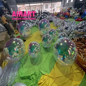 Esferas Inflables Gigantes Reflectantes para Centros de Mesa de Eventos, Bola de Espejo Plateada Inflable - Product Image 4