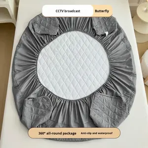 ที่นอนกันน้ำแบบหรูหราสำหรับการค้าต่างประเทศ ป้องกันไรฝุ่น ป้องกันคราบปัสสาวะ ไม่ลื่น ป้องกันการเลื่อนหลุด คลุมเต็มที่นอน - Product Image 3