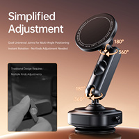 Support de téléphone magnétique pour voiture X75 Vacuum Magnetic Success 360 °   Support de charge sans fil rotatif et pliable pour téléphone
