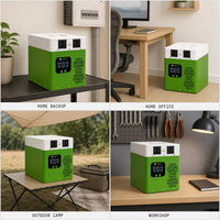 Station d'alimentation portable 500W 1000Wh, générateur solaire, batterie de secours avec sortie AC et affichage USB