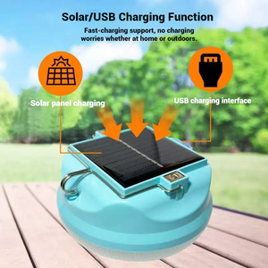 Ngoài trời cắm trại khẩn cấp ánh sáng USB sạc LED Cắm trại ánh sáng đa chức năng xách tay ABS năng lượng mặt trời ngoài trời vườn ánh sáng - Product Image 5