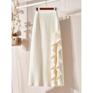 Vente en gros <span class=keywords><strong>de</strong></span> robe blanche taille haute <span class=keywords><strong>demi</strong></span>-jupe pour femmes version coréenne jupe pour femmes robe jupe tenue décontractée professionnelle - Product Image 2