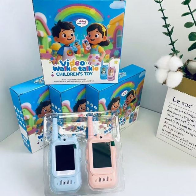 2 Inch Kids Video Walkie-Talkie 2-Way 1500FT Range Cool Voice Effects for Children for Student Christmas Birthday Outdoor Gifts