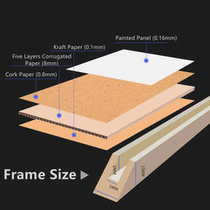 Accueil Message Note Tableau mural en liège Tableau blanc simple face pour dortoir avec cadre en <span class=keywords><strong>bois</strong></span> Tableaux d'affichage - Product Image 4