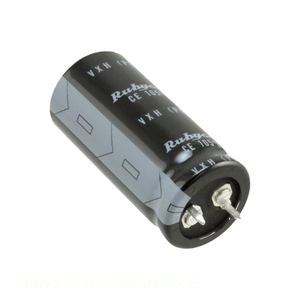 ตัวเก็บประจุแบบ Through Hole รุ่น 400VXG560MEFCSN35X45 ความจุ 560uF ผลิตจากอะลูมิเนียม ความแม่นยำ 20% แรงดัน 400V แบบ Snap TH - Product Image 1