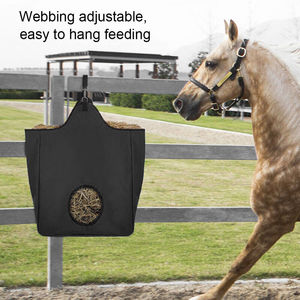Sac d'alimentation en foin pour chevaux Sac de balle de foin à alimentation lente Sangle réglable Pochette suspendue pour aliments - Product Image 6