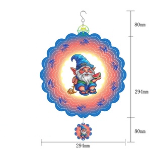 Molinetes de Viento OEM, Molinillo de Viento con Diseño de Gnomo de Playa para Colgar en el Jardín, Molinillo de Viento 3D para Exteriores - Product Image 2