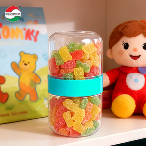 500ml Food Grade Plastic Syrup Bottle Two Layers Clear PET Plastic <strong>Jar</strong> with Screw Lid for Funny Candy <strong>Cookie</strong> <strong>Jars</strong> - Product Image 5